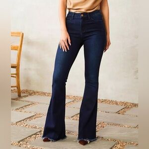 NWOT Flying Monkey High Rise Flare Stretch Jeans - 24